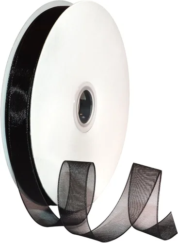 Miniatura 5 de Morex Ribbon 91803/100-609 Cinta de nailon Organdy, 5/8 pulgadas por 100 yardas, color rojo