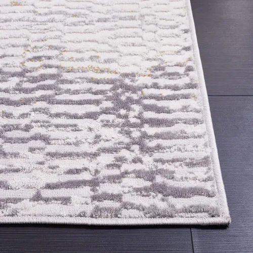 Miniatura 4 de SAFAVIEH Palma Collection - Alfombra de pasillo, 2 pies 2 pulgadas x 9 pies, color beige y gris, diseño geométrico, ideal para zonas de alto tráfico