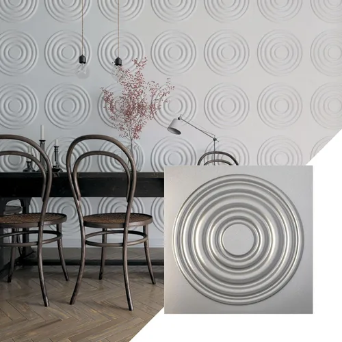 Miniatura 24 de Ekena Millwork WP20X20WDWH 19 5/8 pulgadas de ancho x 19 5/8 pulgadas de alto Wade EnduraWall Decorativo 3D Panel de pared cubre 2.67 pies cuadrados