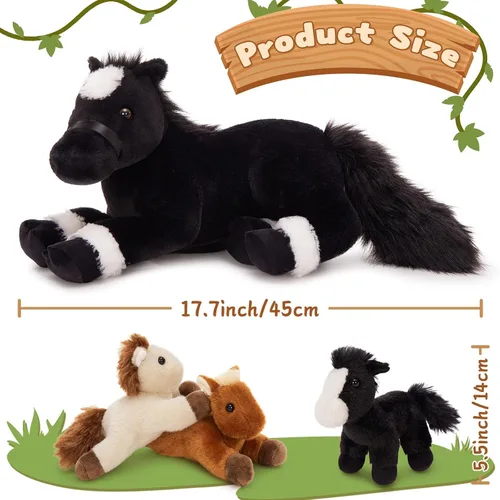 Miniatura 8 de MaoGoLan Mono gigante de peluche con bebés, juguete de peluche suave con plátano regalo para niños, niñas, niños, mamá y 3 bebés pequeños colgantes