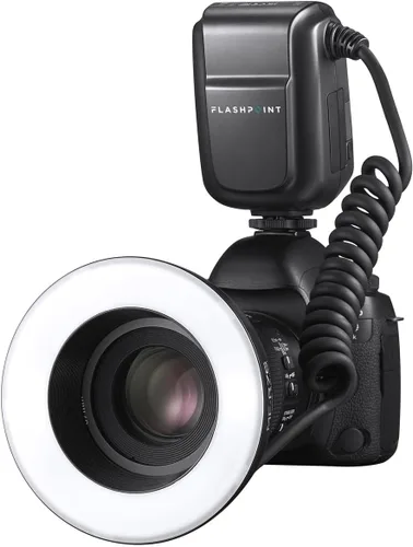 Miniatura 9 de Flashpoint MF-R76 TTL Macro Ring Flash para cámara Sony, ajuste de potencia, tiempo de reciclaje de 0.1-1s, anillo macro flash de 76 W alimentado