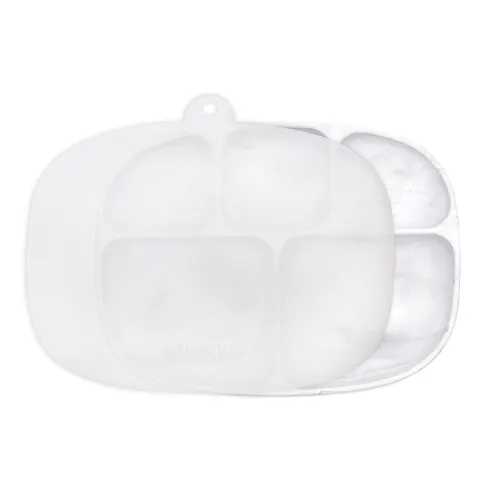 Miniatura 30 de Bumkins Plato de silicona con agarre, plato de succión dividido, plato para bebé o niño pequeño, sin BPA, apto para microondas y lavavajillas