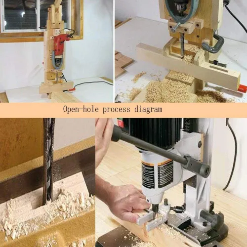 Miniatura 7 de SaferCCTV Broca de cincel de mortajería de 3/4 "para carpintería con agujero cuadrado para carpintería, herramientas eléctricas para instalación
