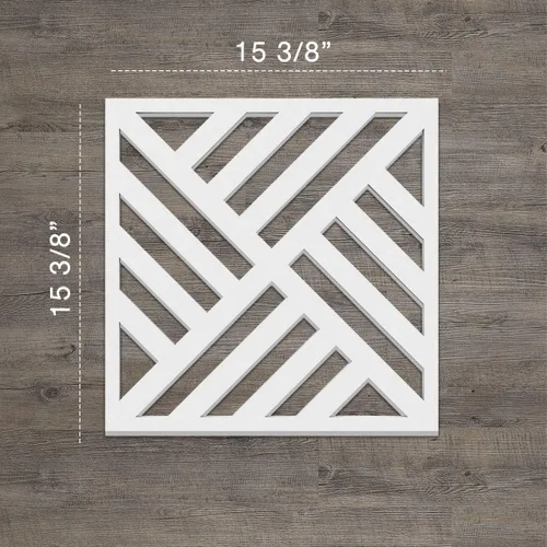 Miniatura 2 de Ekena Millwork Paneles de pared decorativos Allen medianos de 15 3/8 pulgadas de ancho x 15 3/8 pulgadas de alto x 3/8 pulgadas de alto en PVC