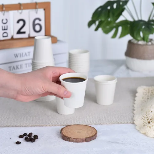 Miniatura 5 de Vumdua Paquete de 500 vasos de papel de baño de 3 onzas, tazas de café pequeñas sin fugas, mini vasos desechables para enjuague bucal, ideales