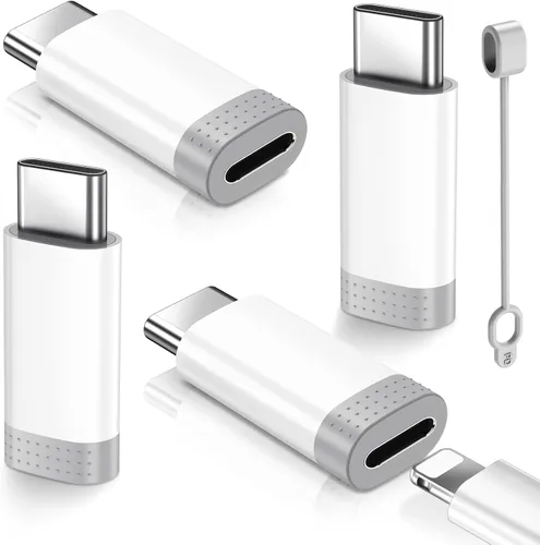 𝟒Paquete Actualizado Adaptador Lightning a USB C para iPhone 15/16/17 Pro/17 Pro Max, Carga Rápida y Transferencia de Datos, Conector de Carga Tipo