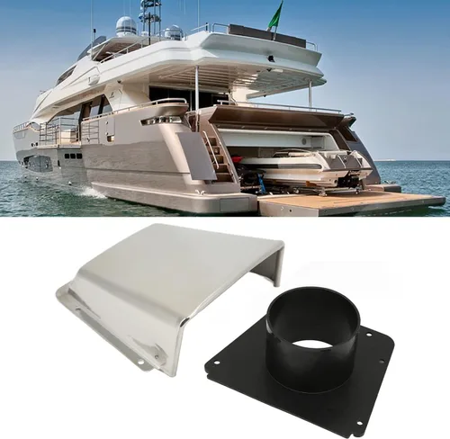 Miniatura 7 de Ventilador de concha marina, cubierta de ventilación de cubierta de ventilación de barco de acero inoxidable con base de nailon para barcos yates