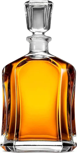 Decantador de whisky, 23.75 onzas para vodka bourbon brandy y otros dispensadores de licor hermético para mini bar, regalo para papá y inauguración