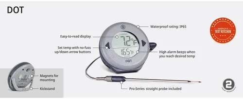 Miniatura 6 de ThermoWorks DOT — El Termómetro de Alarma Simple Favorito de los Chefs - Rojo Pimienta de Cayena Pimienta de Cayena Roja