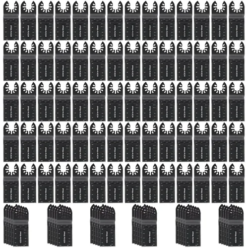 CaRoller 100 Piezas hojas de sierra oscilantes, cuchillas de herramientas oscilantes universales, kits de cuchillas multiherramienta para madera,