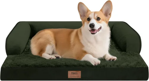 Miniatura 22 de Cama ortopédica impermeable para perros pequeños, cama para perros de tamaño mediano, cómoda cama para mascotas y gatos con lados, funda extraíble