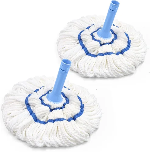 NEWE 2 paquetes de repuesto de cabezal de trapeador autoescurridor, repuestos de trapeador giratorio para limpiar madera, madera dura, azulejos,