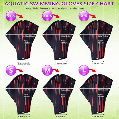 Miniatura 6 de Swimming Gloves Aquatic Swim Training Glove Neoprene Webbed Fitness and Water Aerobics Resistance Gloves for Men Women Children