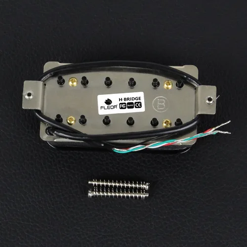 Miniatura 4 de FLEOR Pastilla de Puente Pickup de Cerámica de Doble Bobina Humbucker para Pastillas de Guitarra Eléctrica Pickup-Negro