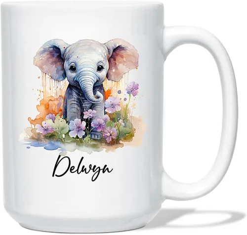 Miniatura 18 de Taza de café de bisonte personalizada de 11 onzas y 15 onzas, taza de té blanca de bisonte bebé, regalos para niñas, niños, niñas, niños, mejores