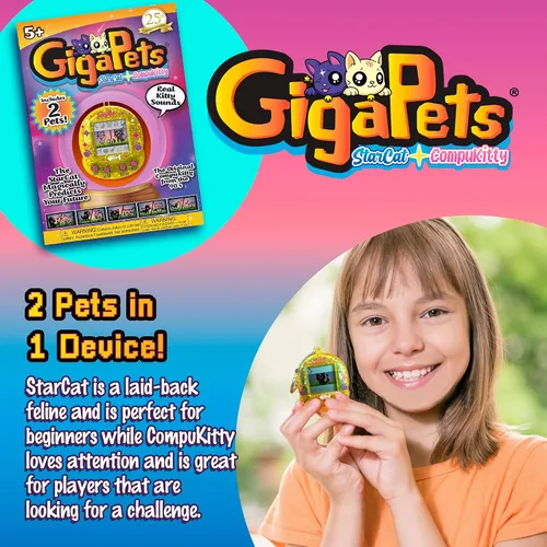 Miniatura 2 de Giga Pet - Mascota virtual para niños de 5 años en adelante, edición de coleccionista mejorada de los años 90, cuidado de animales para niños