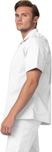 Miniatura 5 de Adar Universal Scrubs - Chaqueta de manga corta con cremallera para hombre