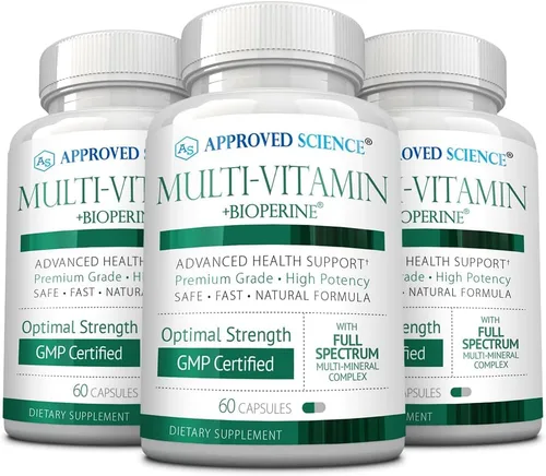 Approved Science Multi-Vitaminas - con vitaminas B de espectro completo, té verde, luteína, licopeno, zeaxantina, bioperina - 180 cápsulas -