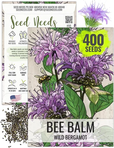 Miniatura 19 de Seed Needs Semillas de bálsamo de abeja para plantar bergamota silvestre, reliquia y flores perennes de polinización abierta para cultivar un jardín