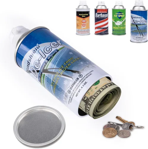 Miniatura 15 de BarGifts Caja Fuerte Oculta Lata de Aerosol Falsa con Compartimento Oculto, Almacenamiento Oculto Mantiene Tus Objetos de Valor Seguros Como Dinero