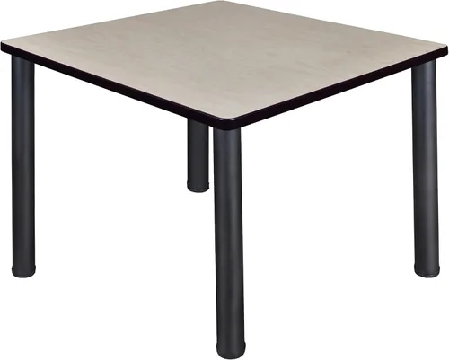 Miniatura 18 de Regency Kee - Mesa cuadrada pequeña para sala de descanso de 30 pulgadas, parte superior de cerezo, patas negras