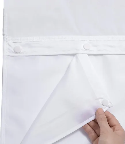 Conbo Mio 1 paquete de forro para cortina de ducha de tela de hotel con cierre de resorte, reemplazable, extraíble, repelente al agua para cortina