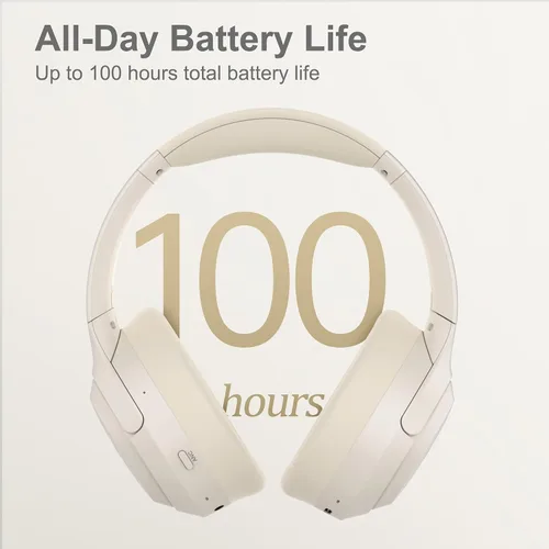 Miniatura 3 de LORELEI QC60 - Auriculares híbridos con cancelación activa de ruido, auriculares Bluetooth inalámbricos sobre la oreja con micrófono, 60H