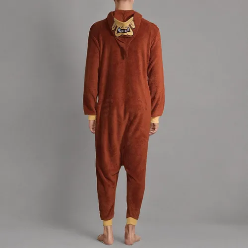 Miniatura 5 de Nintendo Donkey Kong - Mameluco de felpa para hombre, disfraz de burro Kong de una pieza para adultos, Kigurumi, pijama de forro polar DK y sudadera