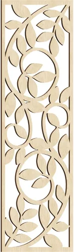 Miniatura 125 de 9 3/8"W x 24 3/8"H x 1/4"T Utica Decorativo Fretwork Madera Paneles de Pared, Abedul