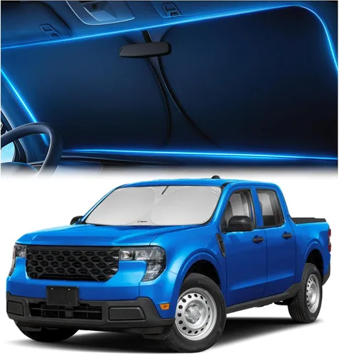 Miniatura 31 de Parasol para parabrisas para Honda Civic 2022 2023 2024 2025 2026 – Tecnología innovadora sin paso de luz, recorte para espejo, bloquea el 99%