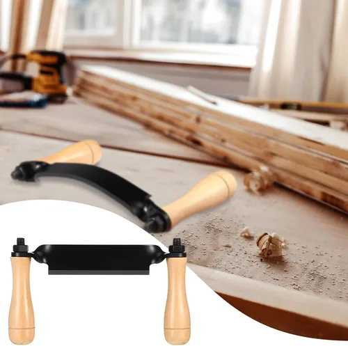 Miniatura 7 de WILLBOND Juego de 2 cuchillos de afeitado de 5 pulgadas, cuchillo de afeitado recto y curvo, herramienta de mano para descortezar carpintería
