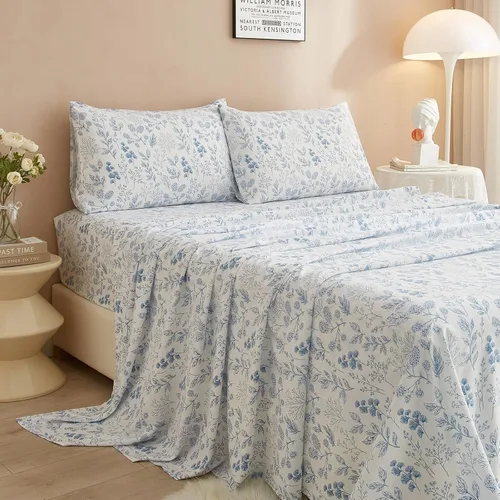 Miniatura 18 de LifeTB Tan Gingham - Juego de sábanas tamaño matrimonial, transpirables, suaves, color beige, gris topo, sábanas a cuadros 100% algodón lavado