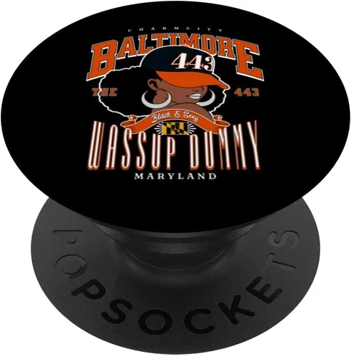 Black History 443 - Adhesivo PopSockets estilo código de área