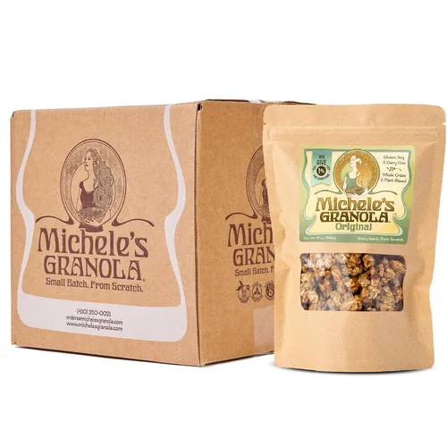 Miniatura 21 de Michele's Granola Mantequilla de almendras, hecha a mano, grano entero, vegano, sin gluten y sin OGM, bolsas resellables de 12 onzas, paquete de 6