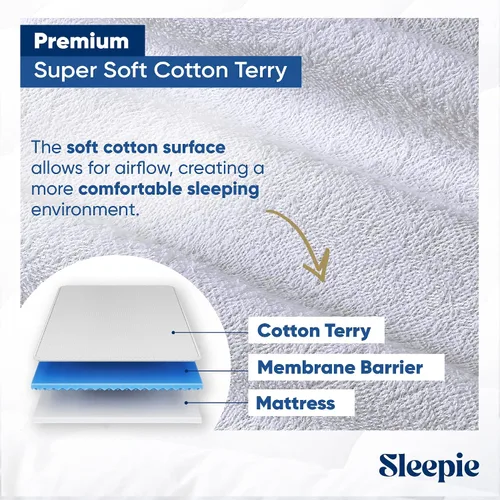 Miniatura 4 de Sleepie Protector de colchón impermeable de alta calidad, funda de colchón de algodón lavable a máquina para cama, protector de colchón refrescante