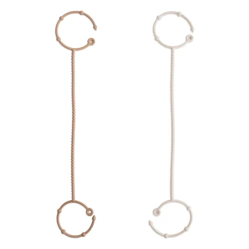 Miniatura 10 de mushie Correas ajustables de silicona para juguetes, paquete de 2 Soporte para accesorios de bebé para viajes, cochecito, silla alta