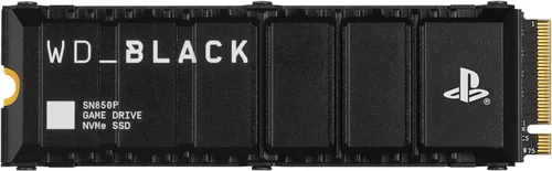 WD_BLACK 1TB SN850P NVMe M.2 SSD con licencia oficial de expansión de almacenamiento para consolas PS5, hasta 7,300 MB/s, con disipador térmico -