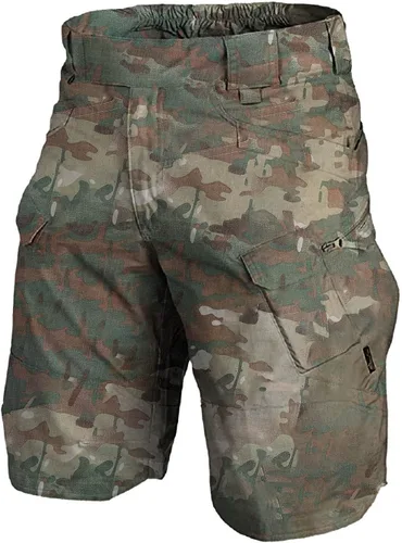 Miniatura 10 de Pantalones cortos tácticos para hombre, longitud hasta la rodilla, pantalones cortos militares de combate, impermeables, con múltiples bolsillos