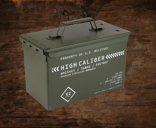 Miniatura 5 de Titan LSO Vasos y piedras de whisky en caja táctica única Copas de cóctel Bourbon, posavasos y pinzas Regalos para hombres Juego de vasos