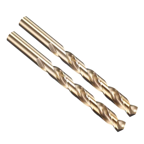 Miniatura 216 de PATIKIL Broca Jobber de 0.039 in, vástago recto M35 cobalto 5% acero de alta velocidad 135° acabado dorado para metal duro de acero inoxidable - 2
