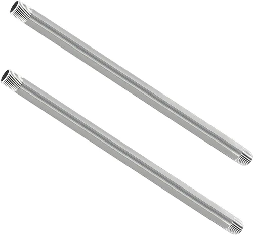 Miniatura 2 de GeilSpace Tubo de acero inoxidable de 1/2 x 4 pulgadas, boquilla de tubo 304 para tuberías y accesorios roscados estándar de 1/2 pulgada, tubo
