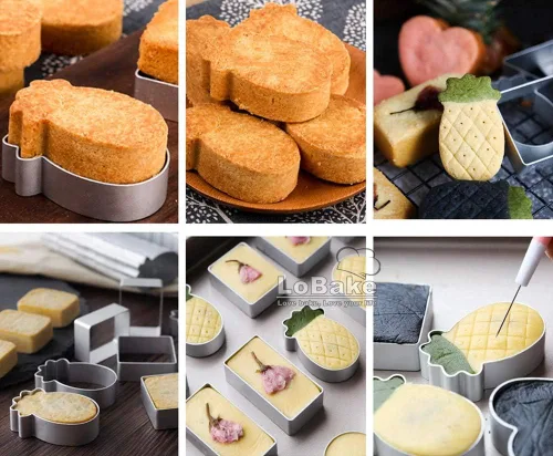 Miniatura 8 de LoBake Molde rectangular de aluminio para pastel de piña de acero inoxidable presionando sello mooncake molde fondant galletas moldes DIY