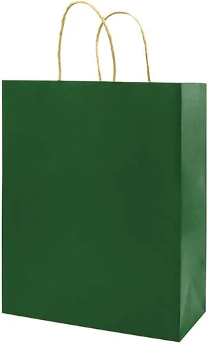 Miniatura 8 de Paquete de 100 bolsas de regalo de papel para manualidades de color marrón y color azul con asas para fiestas de cumpleaños, regalos de Navidad