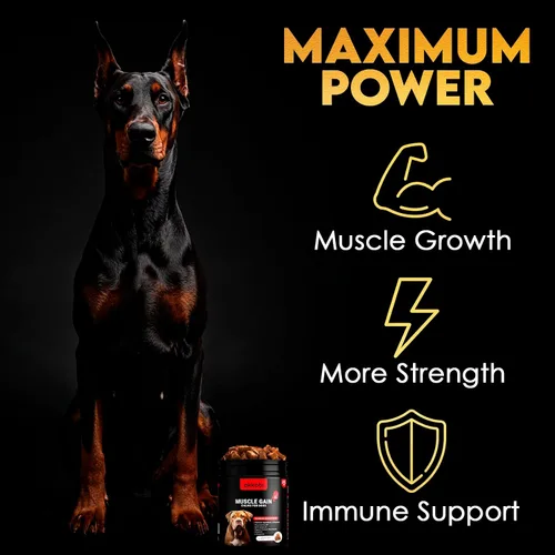 Miniatura 2 de Masticables 11 en 1 para Ganancia Muscular - Suplementos de Aumento de Peso para Perros con Alta Proteína y Aminoácidos - Constructor Muscular