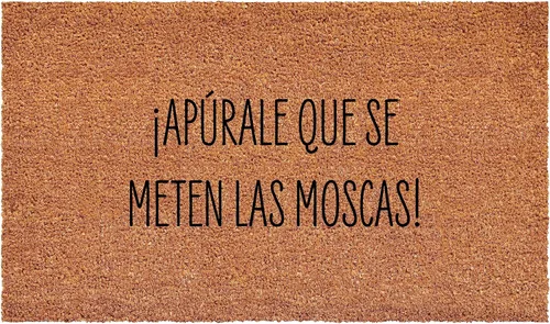 Calloway Mills 111631729 Apurale Que Se Meten Las Moscas Felpudo en Español 17 x 29 pulgadas