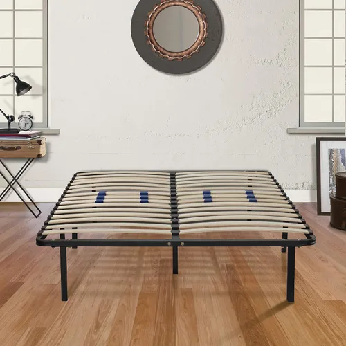 Miniatura 2 de Boyd Sleep Base de cama de plataforma de metal de 14 pulgadas de alto con soporte de listones de madera, zona lumbar ajustable de firme a felpa,