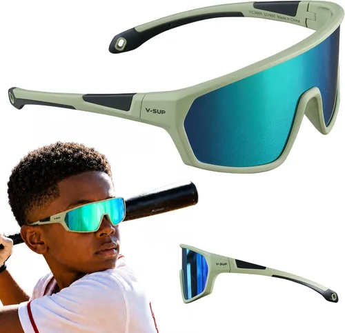 Miniatura 7 de V-SUP Outdoor Lightweight Sport Sunglasses - UV400 for Biking, Baseball, Running, Cycling, Mountain Bicycle for Men & Women Marco negro mate