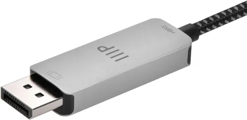 Miniatura 2 de Monoprice Cable USB-C a DP - 8K a 60Hz, HDR10+, alimentado por bus, profundidad de color de 48 bits, carcasa de aluminio premium, 6 pies, gris