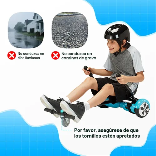 Miniatura 2 de Gotrax Hoverboard - Accesorio de asiento de kart para patineta de equilibrio automático de 6.5", 8", 8.5", 10", longitud del marco ajustable