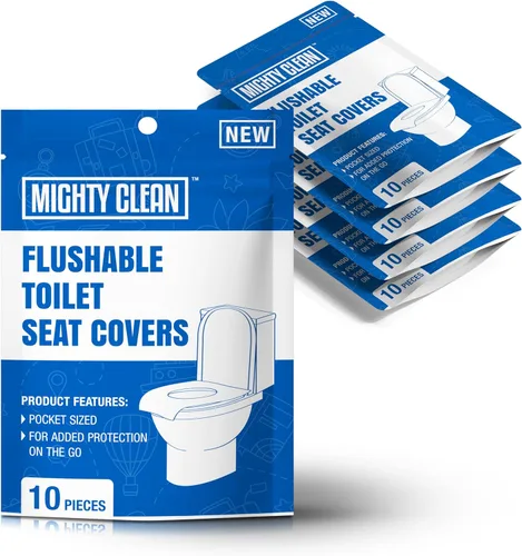 Fundas de asiento de inodoro desechables, tamaño XL mejorado, fundas de papel biodegradables para adultos, niños, niños pequeños, esenciales de
